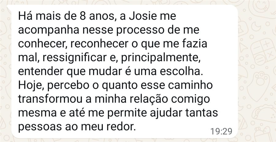 Depoimento de paciente enviado por mensagem